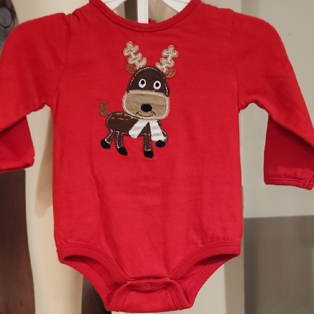 Nursery Rhyme Festive Red LONG SLEEVE Bodysuit CLEARANCE